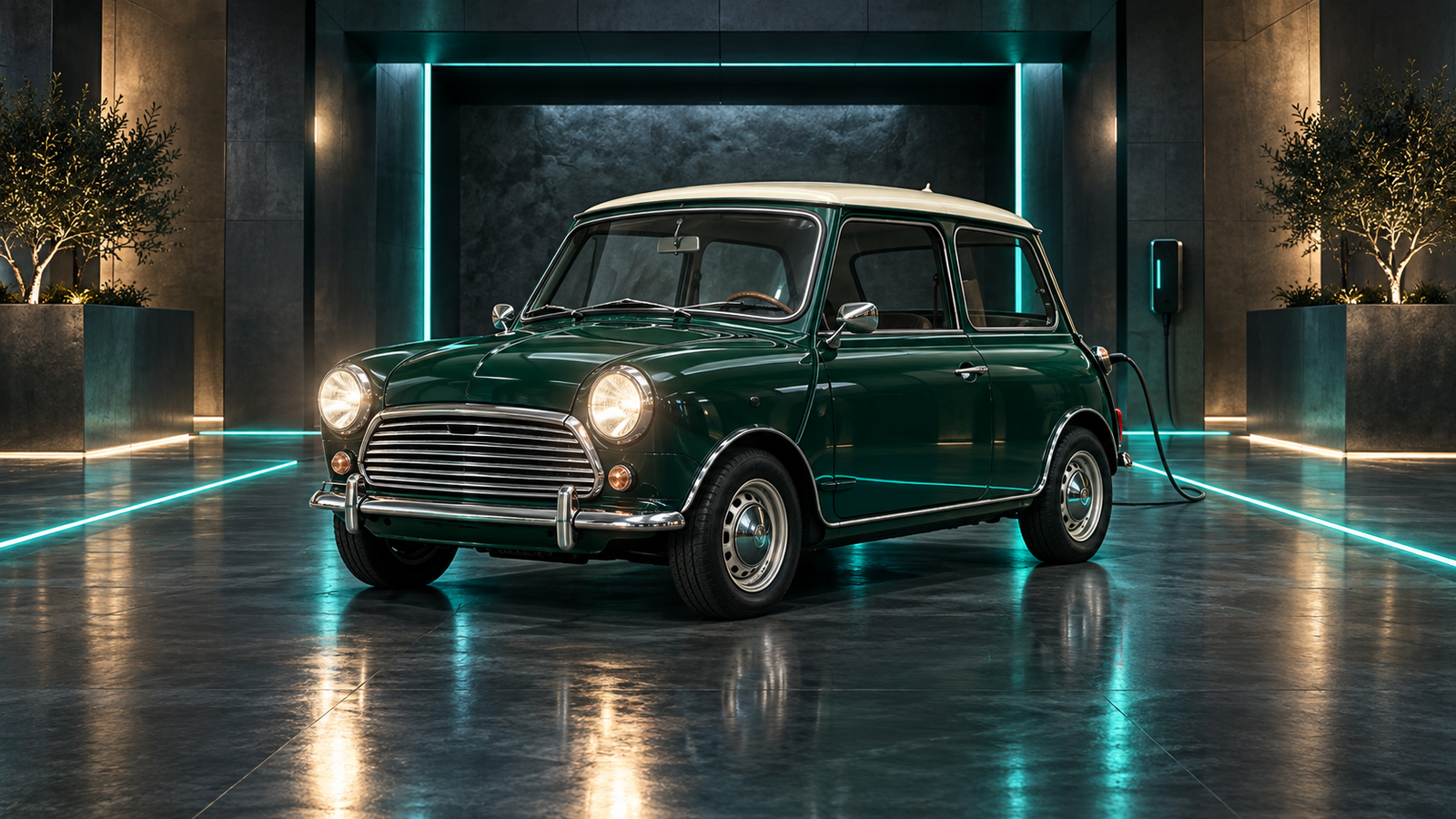 Classic Mini als restaurierter elektrischer Klassiker – Umbauvisualisierung